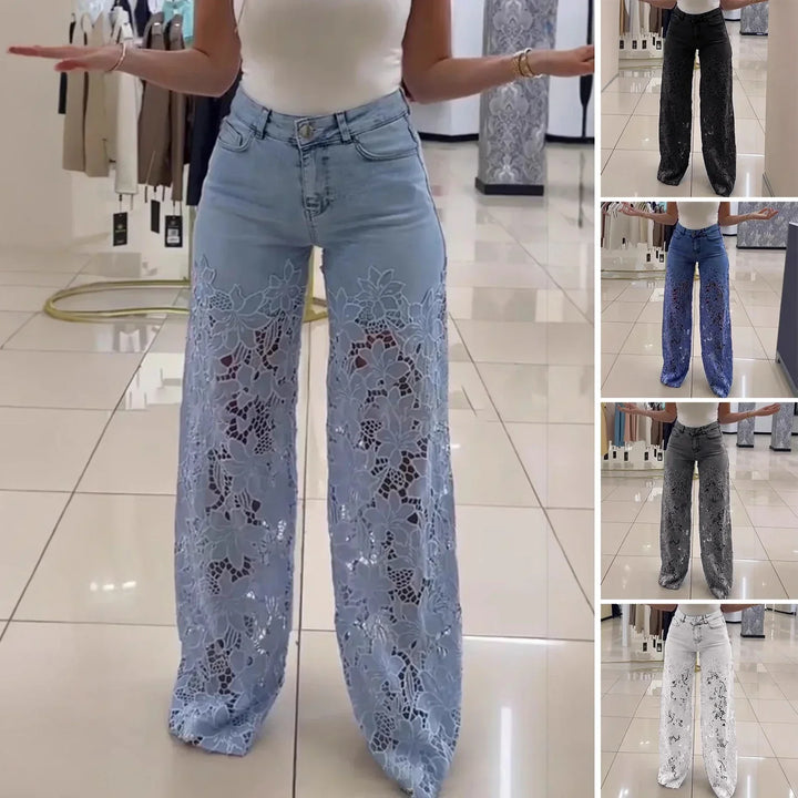 Bethania™ Floral Lace Jeans – Denim Without Boring
