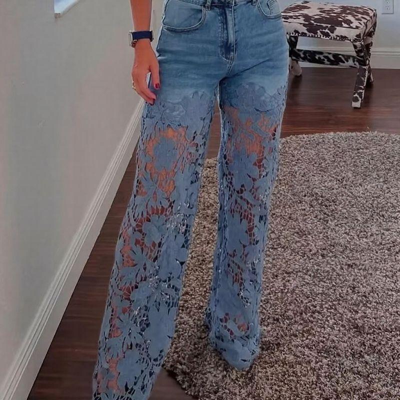 Bethania™ Floral Lace Jeans – Denim Without Boring