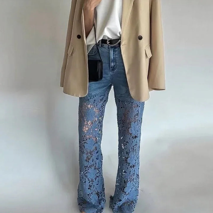 Bethania™ Floral Lace Jeans – Denim Without Boring